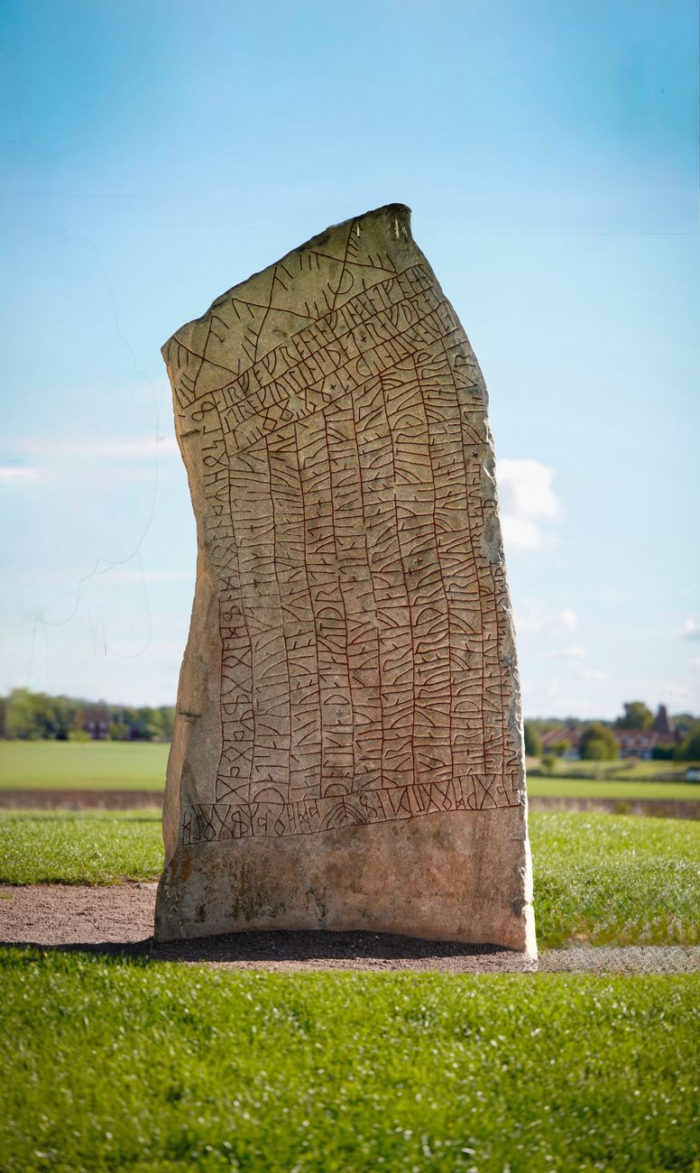 runestone in ostergotlands lan sweden